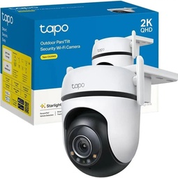 TP-Link Tapo C520WS Outdoor Pan/Tilt Security Wi-Fi Camera 2K QHD Live View Color Night Vision & Two-Way Audio