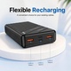 AirMars APB05 20000mAh Slim Portable Power Bank 2A Fast Charging Dual USB-A USB-C Input 4 LED Power Display for Phone Tablet