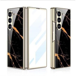 Luxury Black Marble Case for Samsung Galaxy Z Fold 3/4/5/6/7 – Shockproof, Slim Fit, Scratch-Resistant